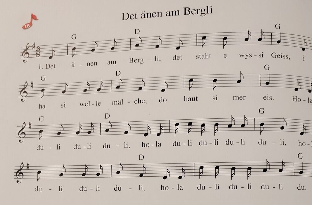 Notenblatt «Det änen am Bergli»